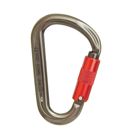 Sunbelt Carabiner-Hms, Screwgate, Aluminum 10" x5" x0.5" A-B1ABKH204SS